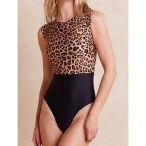 Summersalt the Surf Leopard One Piece Swimsuit Size 10